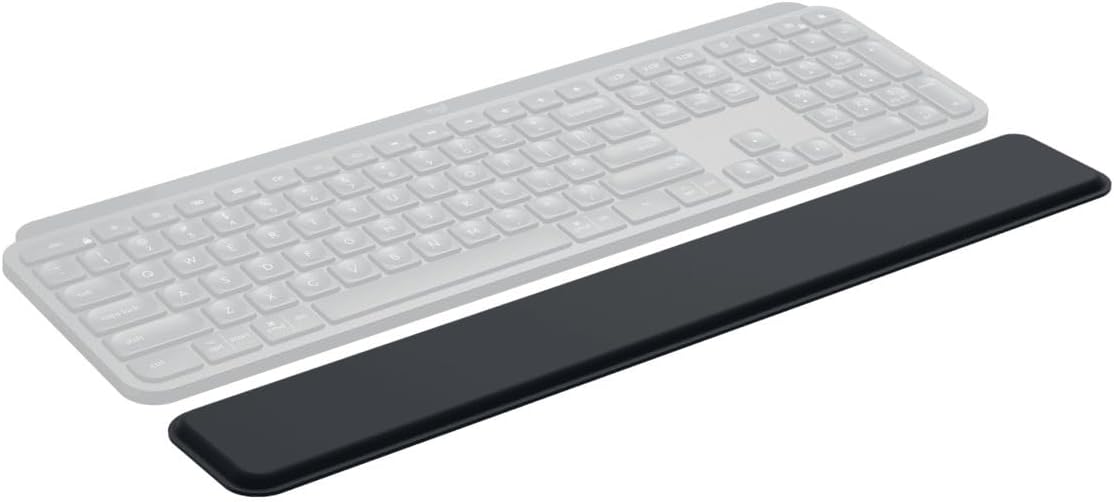 Logitech Palm Rest for MX Keys, Premium, No-Slip Support for Hours of Comfortable Typing, Black