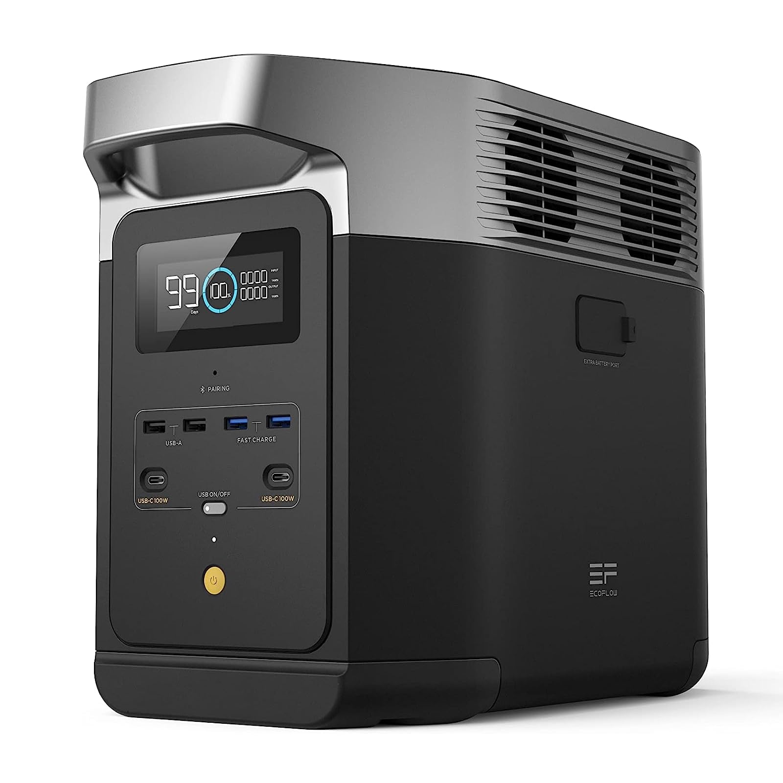 EF ECOFLOW Solar Generator DELTA 3 Classic with 220W Solar Panel, 1024Wh LiFePO4 Battery Portable Power Station, 1800W AC/100W USB-C Output (3600W Surge), 1 Hr Fast Charge for Home, Camping, RV