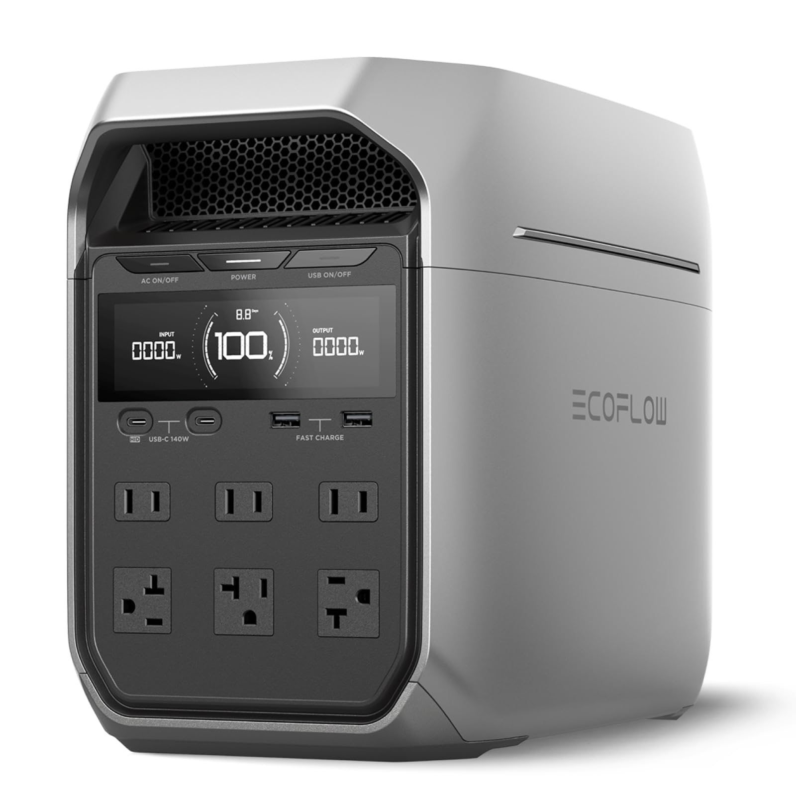 EF ECOFLOW Solar Generator DELTA 3 Classic with 220W Solar Panel, 1024Wh LiFePO4 Battery Portable Power Station, 1800W AC/100W USB-C Output (3600W Surge), 1 Hr Fast Charge for Home, Camping, RV