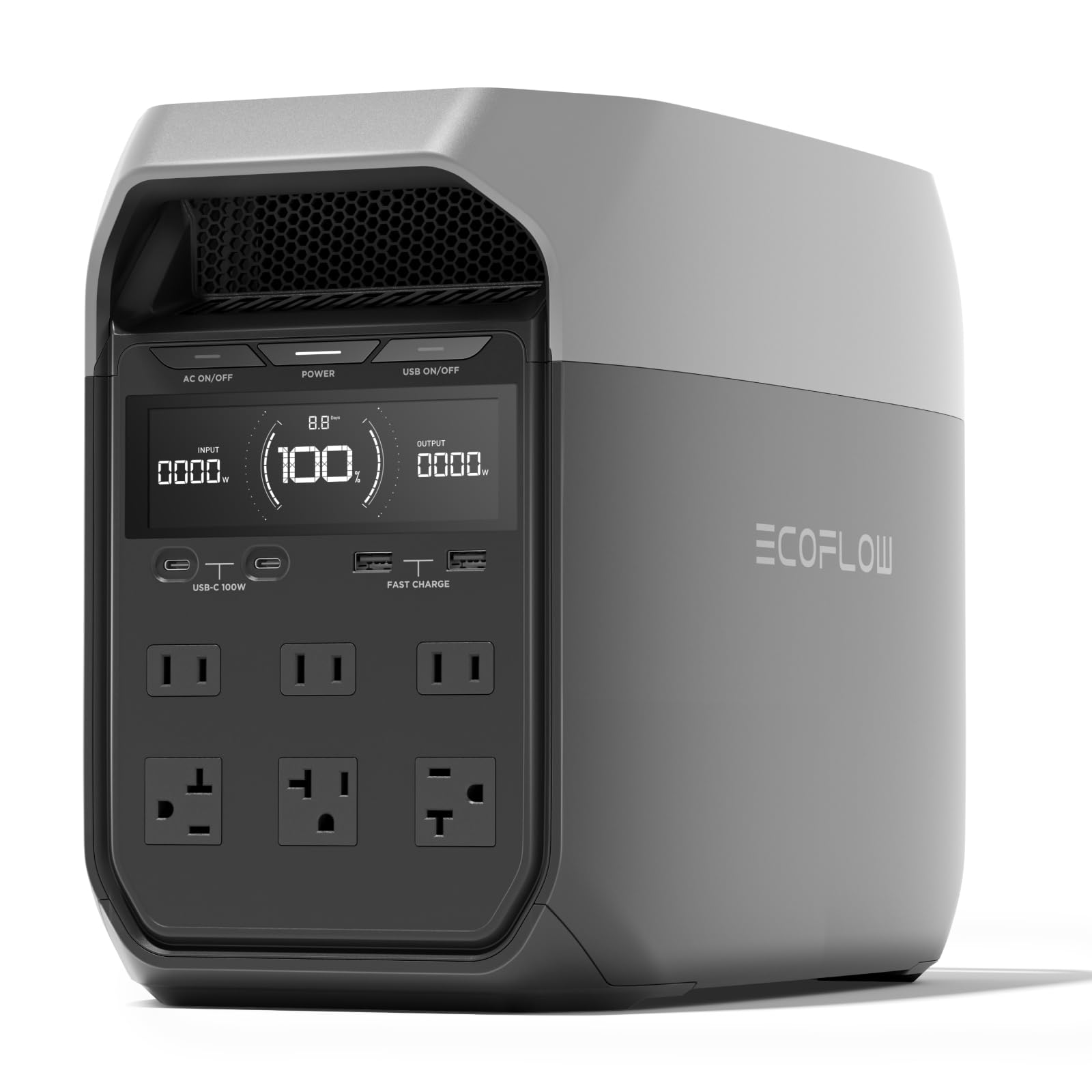 EF ECOFLOW Solar Generator DELTA 3 Classic with 220W Solar Panel, 1024Wh LiFePO4 Battery Portable Power Station, 1800W AC/100W USB-C Output (3600W Surge), 1 Hr Fast Charge for Home, Camping, RV