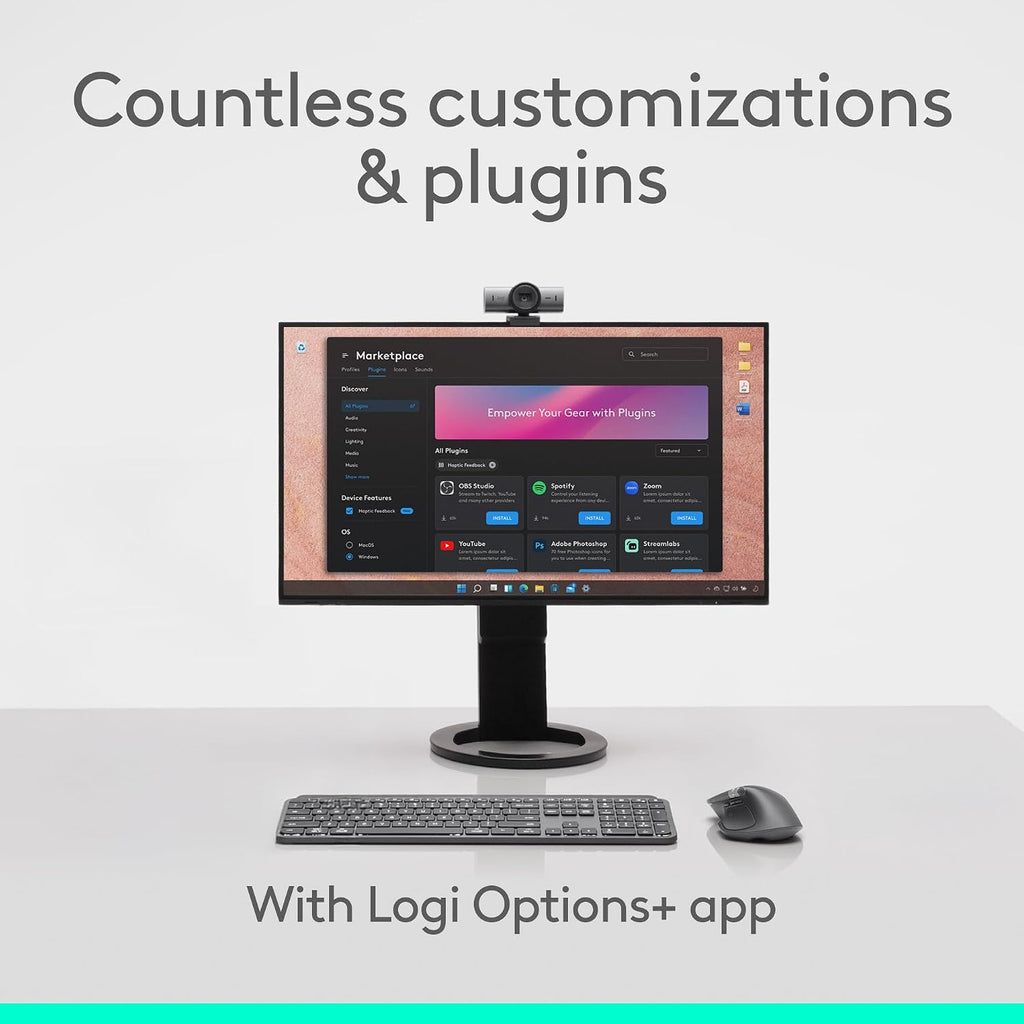 Logitech MX Master 4, Ergonomic Wireless Mouse with Advanced Performance Haptic Feedback, Ultra-Fast Scrolling, USB-C Charging, Bluetooth, Windows, MacOS - Graphite
